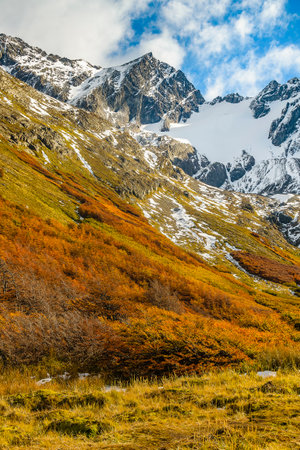 Martial Glacier Landscape, Ushuaia, Tierra del Fuego, Argentinaの写真素材