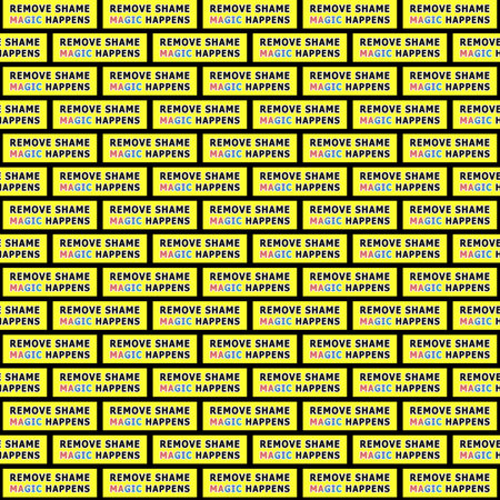 Magic concept typographic phrase in yellow and black colors scheme patternの写真素材
