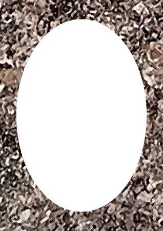 White circle frame background with decorated design bordersの写真素材