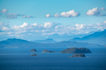 Nahuel huapi national park landscape view from circuito chico panoramic point, san carlos de...