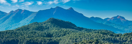 Nahuel huapi national park landscape view from circuito chico panoramic point, san carlos de...