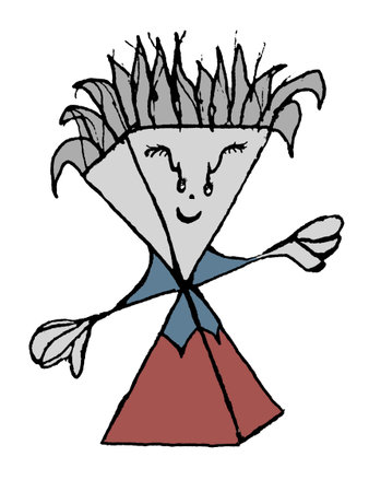 Fantasy angry character hand drawn colored isolated illustrationの写真素材