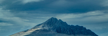 Rocky mountain patagonia panoramic landscape, chubut province, argentinaの写真素材