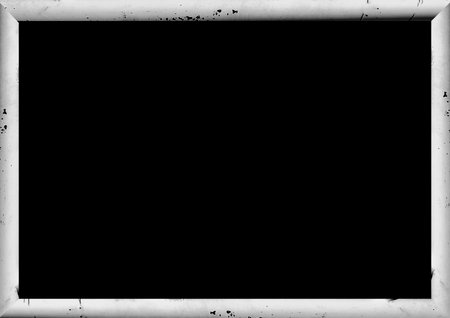 Black frame background with white iron borders decorationの写真素材