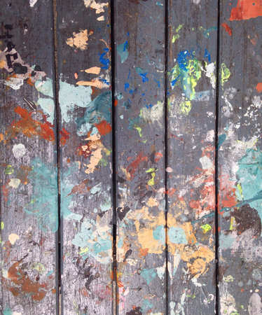 Old painted wooden background with vertical boardsの素材