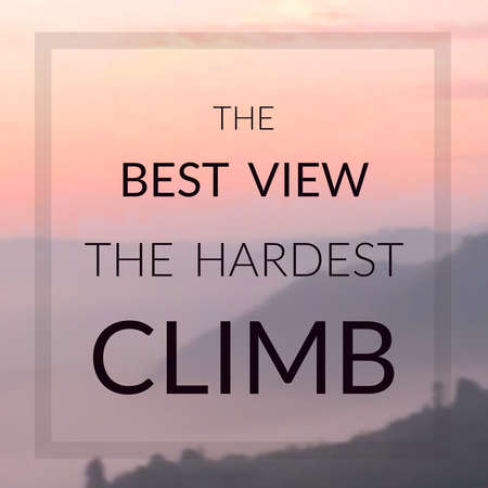 Inspirational quote on blurred backgroundの写真素材