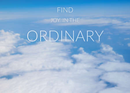 Insprational quote on blurred backgroundの写真素材