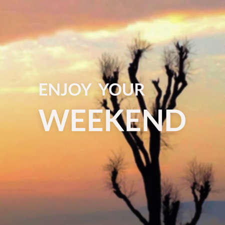 Inspirational quote on blurred backgroundの写真素材