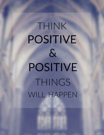 Inspirational quote on blurred background
