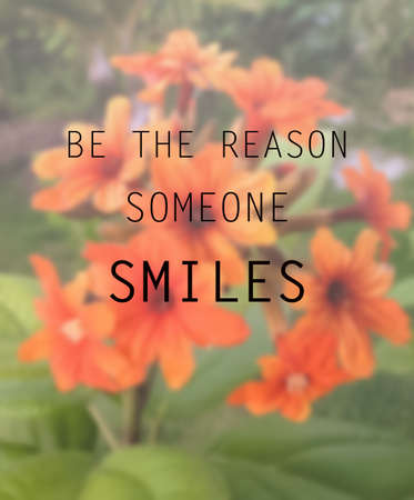 Inspirational quote on blurred backgroundの写真素材