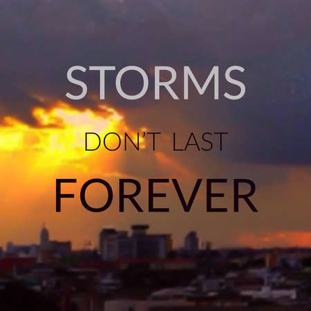 Inspirational quote on blurred background