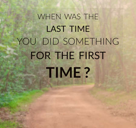 Inspirational quote on blurred backgroundの写真素材