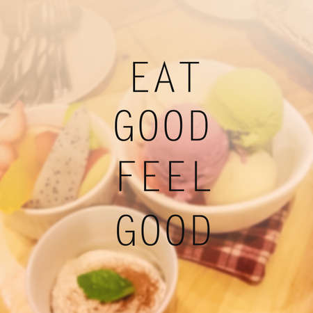 Inspirational quote on blurred backgroundの写真素材