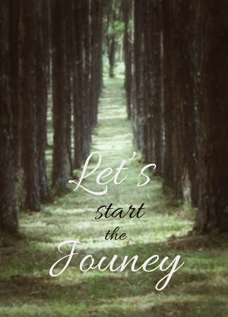 Inspirational quote on blurred backgroundの写真素材