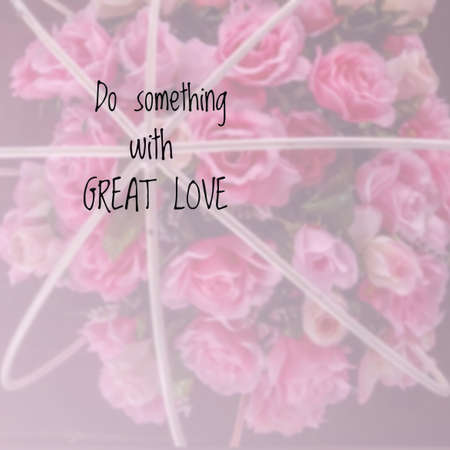 Inspirational quote on blurred backgroundの写真素材