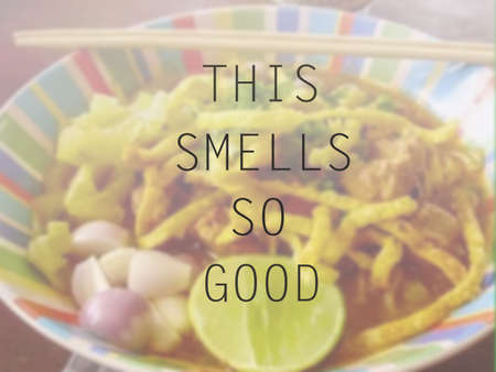Inspirational quote on blurred backgroundの写真素材