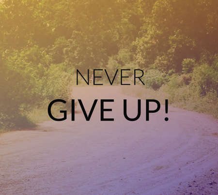 Inspirational quote on blurred backgroundの写真素材