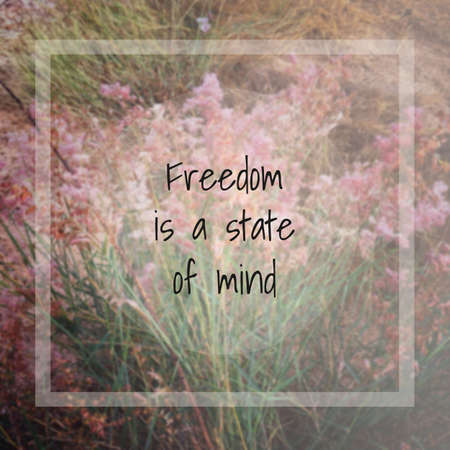 Inspirational quote on blurred backgroundの写真素材