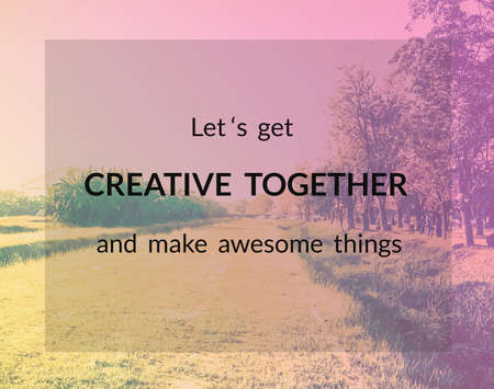 Inspiration quote & motivational backgroundの写真素材