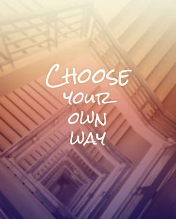 Inspirational quote & motivational backgroundの写真素材