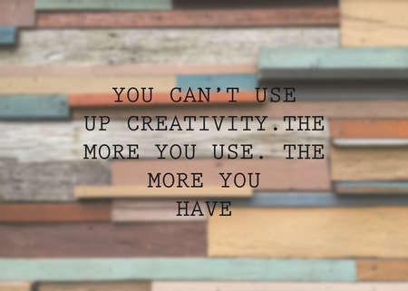 Inspirational quote on blurred backgroundの写真素材