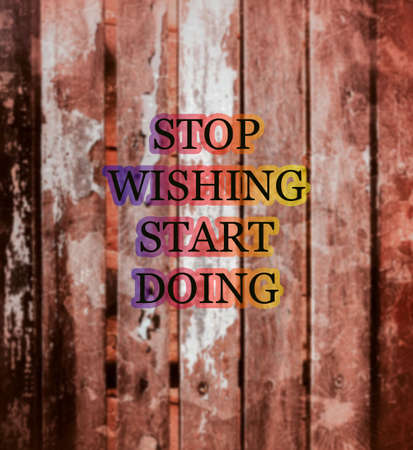 Inspirational quote on blurred backgroundの写真素材