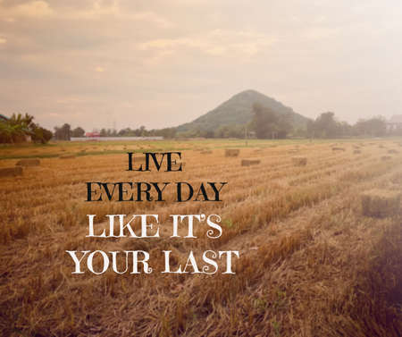 pirational and motivation quote on blurred backgroundの写真素材