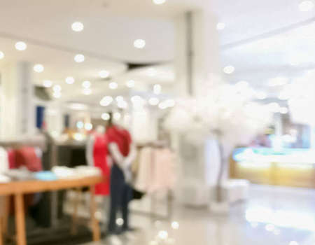 Abstract blurred shopping mall backgroundの写真素材