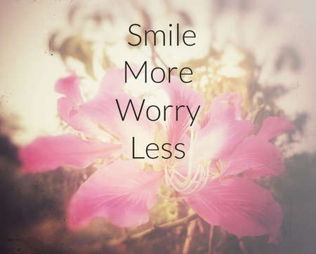 Inspirational and motivation quote on blurred backgroundの写真素材