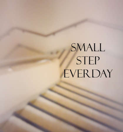 Inspirational and motivation quote on blurred backgroundの写真素材