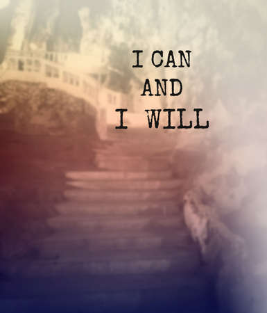 Inspirational and motivation quote on blurred background