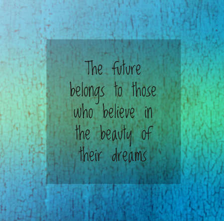 Inspirational and motivation quote on blurred backgroundの写真素材