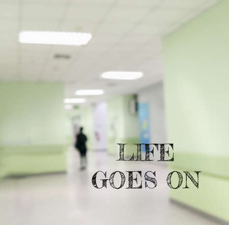 Inspirational quote on blur backgroundの写真素材