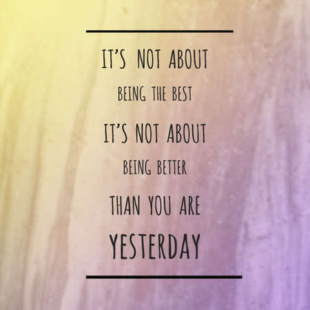 Inspirational quote on blur backgroundの写真素材