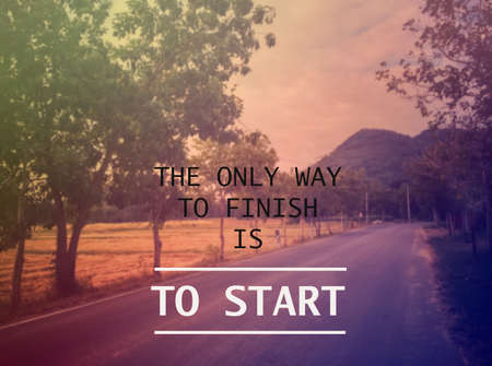 Inspirational quote on blurred backgroundの写真素材