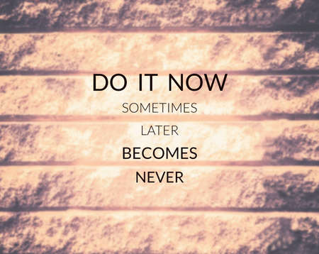 Inspirational quote on blurred backgroundの写真素材