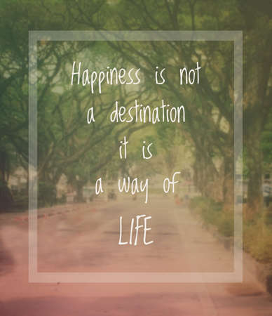 Inspirational quote on blurred backgroundの写真素材