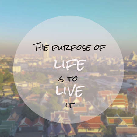Inspirational quote on blurred backgroundの写真素材