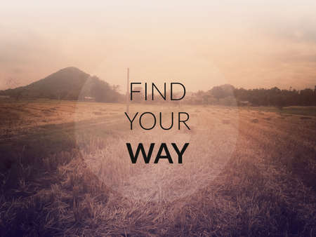Inspirational quote & motivational backgroundの写真素材