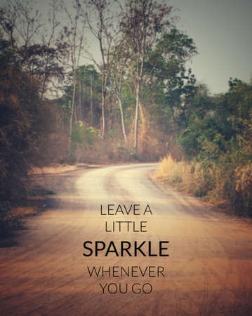Inspirational quote on blurred backgroundの写真素材