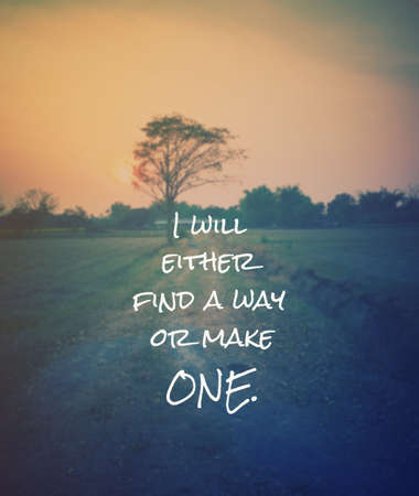 Inspirational quote on blurred backgroundの写真素材