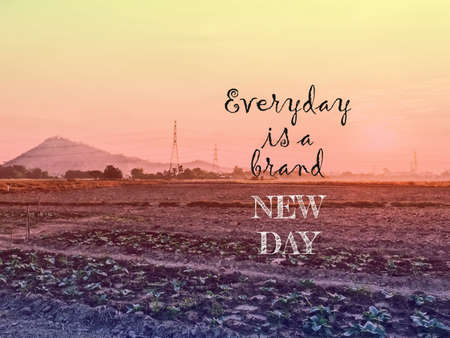 Inspirational and motivation quote on blurred  backgroundの写真素材