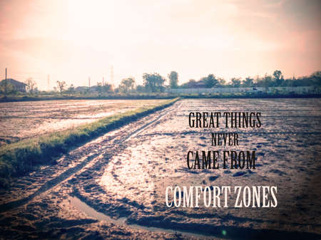 Inspirational and motivation quote on blurred  backgroundの写真素材