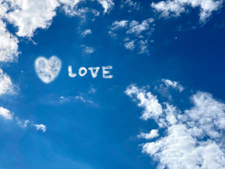 Characters drawn in the sky
Heart and LOVEの写真素材
