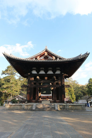 Todaiji Temple Bell Tower of Nara Prefecture, which has been recognized as a World Heritage Siteのeditorial素材