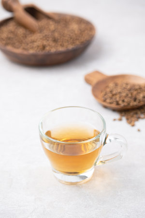 Healthy and Healthy Warm Barley Teaの写真素材