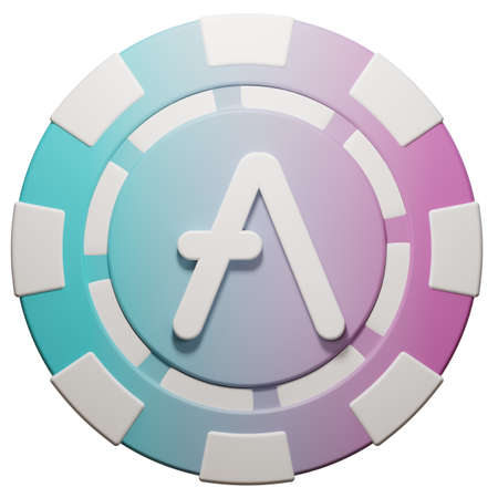 Casino chip with letter A over white background - 3d renderの写真素材