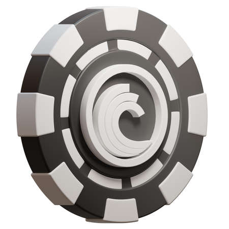 Casino chips isolated on white background. 3d rendering - illustrationの写真素材