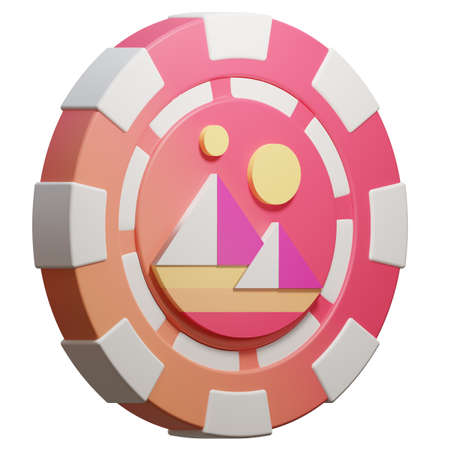 poker chips isolated on a white background. 3d render illustrationの写真素材