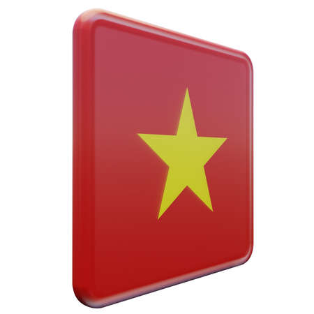 San Marino Left View 3D illustration textured glossy square flag